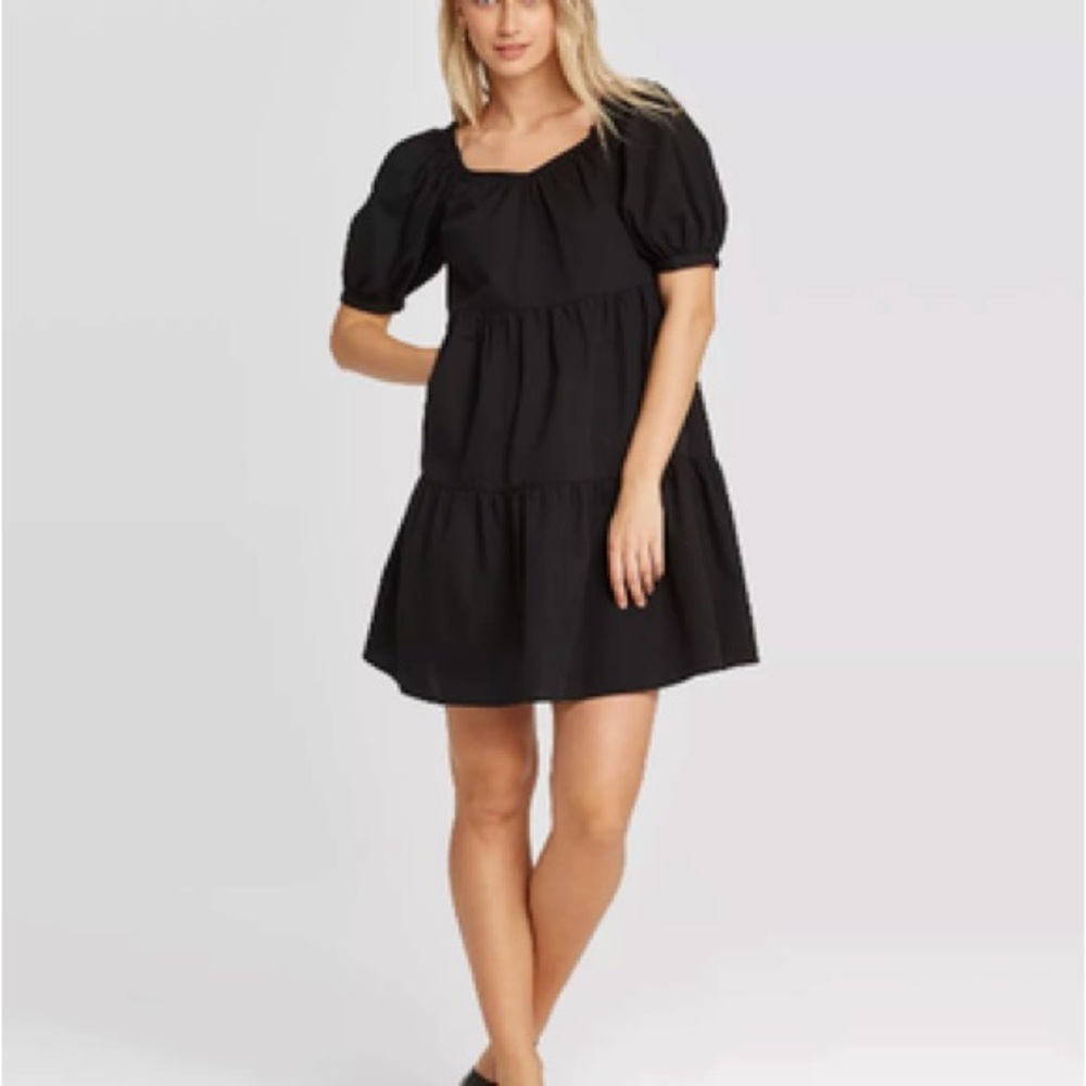 Who What Wear Puff Sleeve Dress